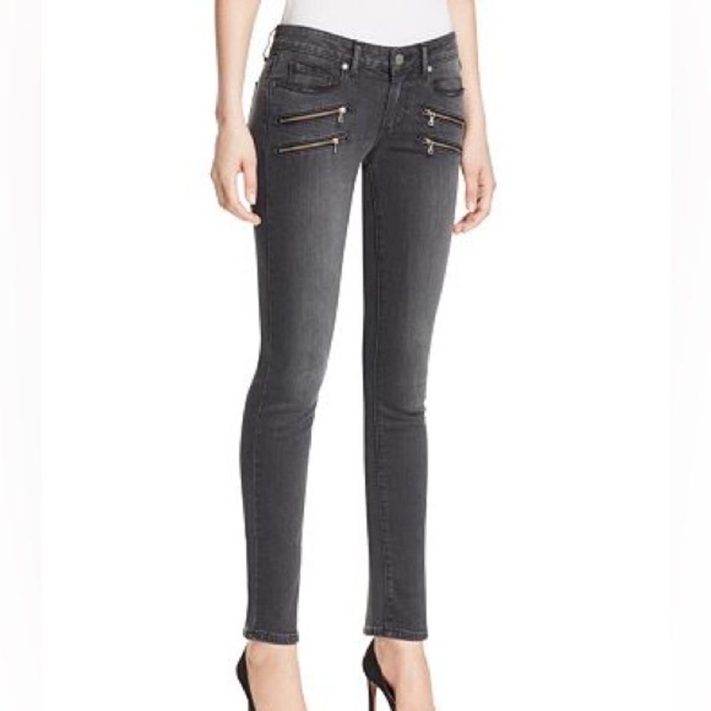 PAIGE Edgemont Ultra Skinny High Rise Jeans Smoke Gray Size 27
